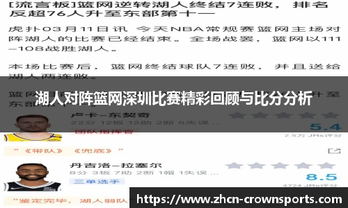 湖人对阵篮网深圳比赛精彩回顾与比分分析